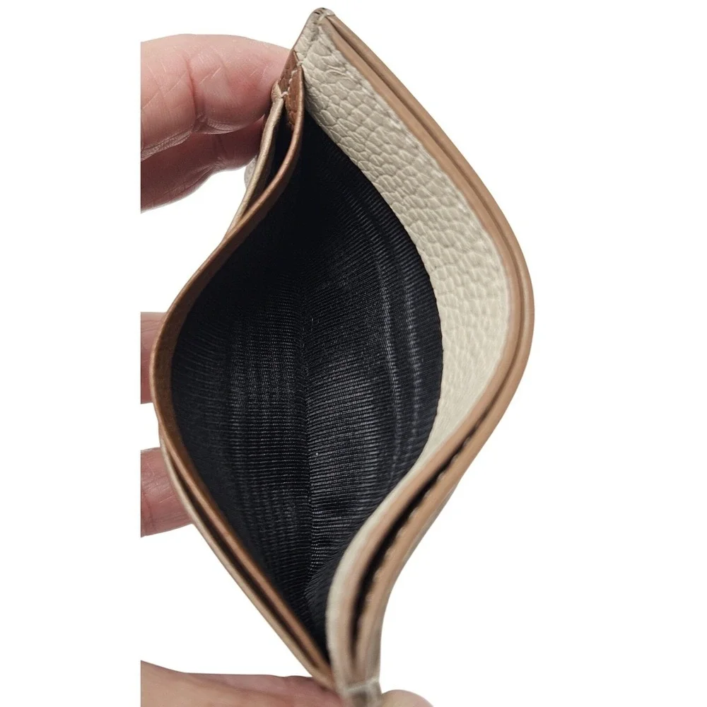 Burberry‎ TB Logo Card Holder 🤎 Tan Beige Colorblock